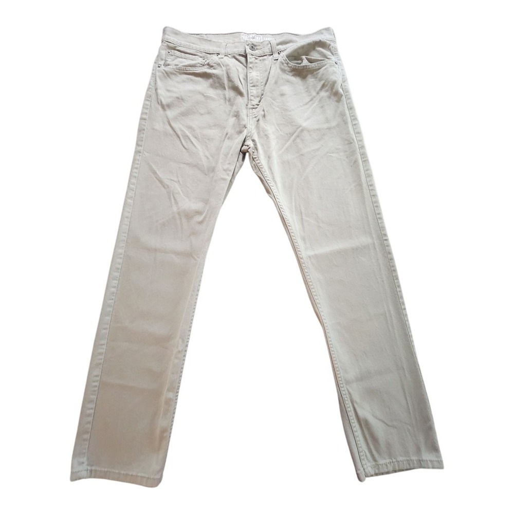 Levis Jeans Mens 34x30 More Like 36x30.5 Light wash Beige Levi's Signature Taper